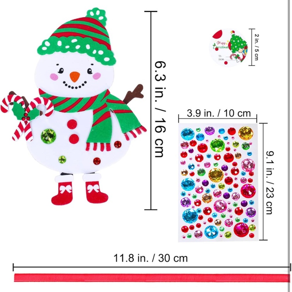 DIY Christmas snowman ornmanets - Picture 2 of 3